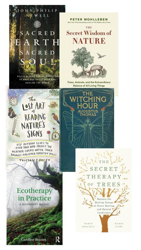 Books with titles relating to Eco Therapy and for bathing/healing Nature Grounding, Eco Therapy, Forest Therapy, Nature Therapy, Nature Healing, Connecting With Nature, Forest Bathing, Lost Art, Witchy Woman