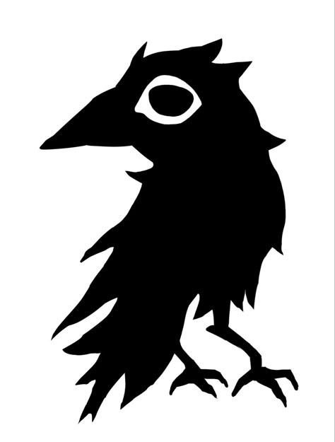 Raven Abstract Art, Crow Digital Art, Crow Doodle Easy, Raven Line Drawing, Simple Crow Drawing, Cute Crow Tattoo, Cute Raven Drawing, Crow Attacking, Crow Fursona