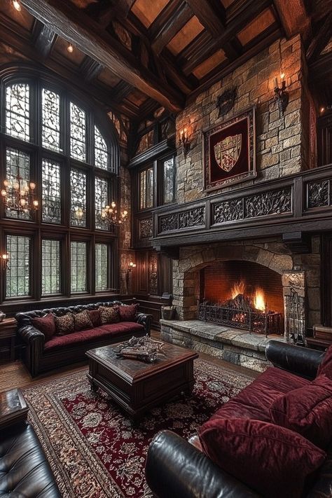 29 Old Money Living Room Ideas for Classic Style 12 Old Money Homes, Old Money Living Room, Victorian Mansion Interior, Living Room With High Ceilings, Old Mansions Interior, Manor House Interior, Room With High Ceilings, Tudor Architecture, Manor Interior