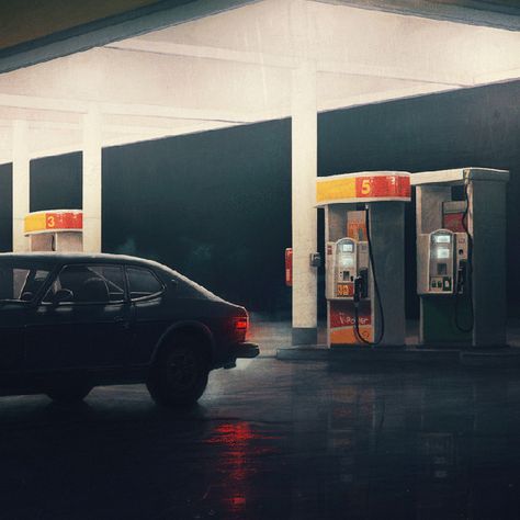 Gas Station At Night, After Hours Aesthetic, Bg Design, Arte 8 Bits, 8 Bits, Wallpaper Animes, Aesthetic Gif, Cool Animations, After Hours