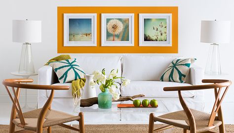 Behind Pictures, Color Block Wall, Wall Picture Frames, Shelf Arrangement, Basement Inspiration, Living Room Color Schemes, Diy And Home Improvement, Wall Picture, Block Wall