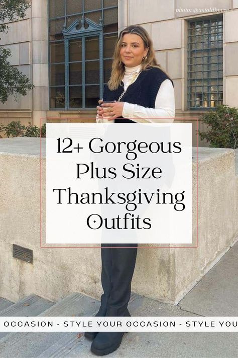 Plus Size Thanksgiving Outfit, Chubby Style, Casual Thanksgiving Outfits, 2023 Outfits, Thanksgiving Outfit Ideas, Thanksgiving Outfit Women, Cute Thanksgiving Outfits, Fall Family Photo Outfits, Plus Size Fall Fashion