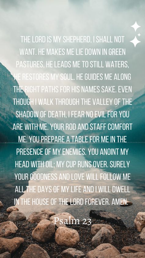 the lord is my shepherd i shall not want I Shall Not Want, Psalms 23, Rod And Staff, The Lord Is My Shepherd, Christian Pictures, Green Pasture, Prayer Scriptures, Psalm 23, God Is Good