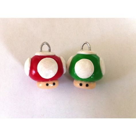 Cute Mario Mushrooms Best Friend Polymer Clay Charms ($12) ❤ liked on Polyvore Bff Clay Ideas, Best Friend Clay Ideas, Matching Clay Ideas, Best Friend Diy, Decoden Crafts, Diy Polymer Clay, Gifts Best Friend, Ipad Tutorials, Clay Magnets