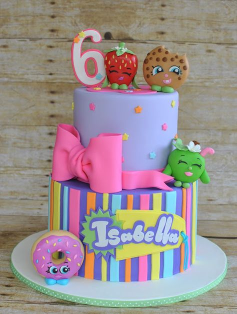 Hope's Sweet Cakes: Shopkins Cake Simple Cake Designs For Beginners, Cake Designs For Beginners, Shopkins Birthday Cake, Shopkins Bday, Cake For Birthday, Shopkins Cake, Shopkins Birthday Party, Shopkins Party, Shopkins Birthday