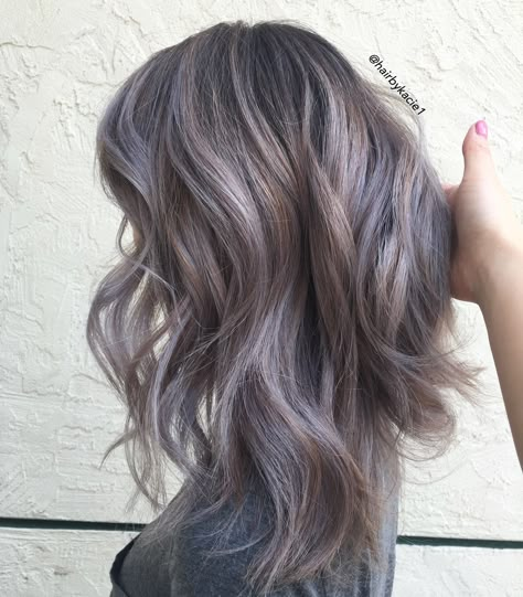 Silver Blonde Hair Hair Color For Well Water, Chocolate Silver Hair, Smokey Burnett Hair, Silver Violet Hair, Smokey Ash Blonde, Ash Gray Hair Color, Mushroom Hair, Grey Hair Transformation, Dark Blonde Hair Color