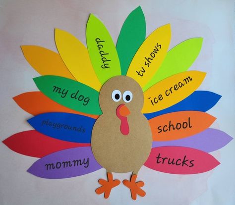 Kids Craft Thanksgiving, Turkey Diy Crafts, Thanksgiving Activity For Kids, Thankful Crafts, Thanksgiving Art Projects, Craft Thanksgiving, Thankful Turkey, Thanksgiving Crafts Preschool, Preschool Crafts Fall