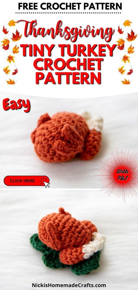 Thanksgiving Turkey Crochet Pattern, Crochet Turkey Leg Pattern Free, Free Crochet Patterns Amigurumi Thanksgiving, Crochet Turkey Hat Pattern Free, Crochet Turkey Applique, Crochet Turkey Amigurumi, Crocheted Thanksgiving Decorations, Amigurumi Turkey Free Pattern, Crochet Thanksgiving Appliques