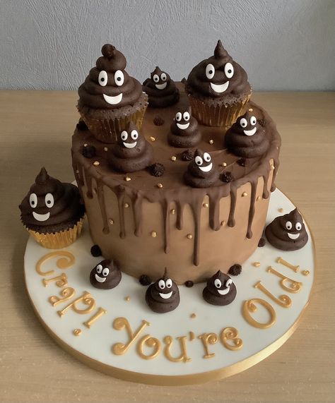 Funny Birthday Cakes For Adults, Poop Emoji Cake, Poo Cake, Poop Cake, Emoji Birthday Cake, Girly Birthday Cakes, Birthday Cake For Boyfriend, Cake Designs For Kids, Emoji Cake