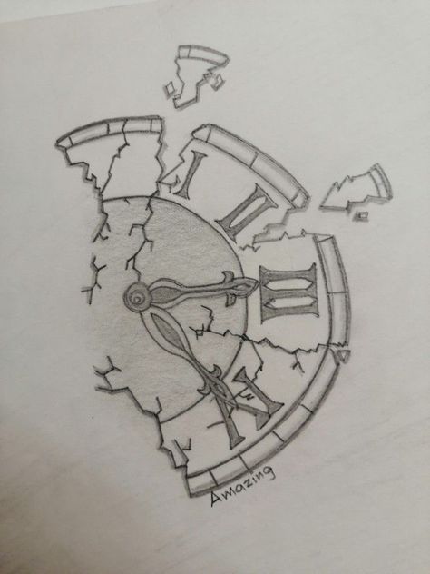 History Drawings Ideas Easy, Polka Tattoo Designs, Broken Clock, Trash Polka Tattoos, Trash Polka Tattoo Designs, Clock Drawings, Compass Drawing, History Drawings, Polka Tattoo