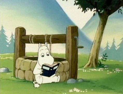 Moomin Reading, Moomin Drawing, References Drawing, Feel Good Pictures, Moomin Cartoon, Moomin Valley, Cartoon Books, Dumpster Fire, Heck Yeah