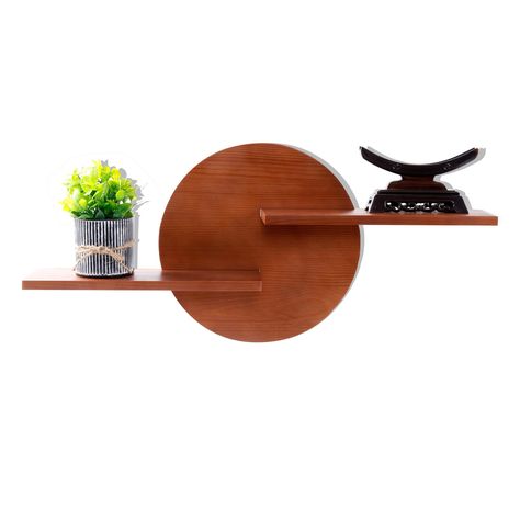 PRICES MAY VARY. Boho Wall Decor: The unique sunrise wall shelf has a perfect wood circle with two strong shelves attached. Rustic wooden wall decor in your home, shelves are great for displaying crystal, candles, small plants, family photos, books, collectibles, ideas are endless (These decorations of pictures are not included). Natural Solid Wood Material: The floating shelf made of pine wood that is heavy and durable, features a farmhouse rustic finish. Adhere to the weight-bearing ratio of t Round Wood Shelf, Round Wood Wall Decor, Shelf Round, Wall Mount Shelf, Wooden Wall Art Decor, Shelves For Living Room, Round Shelf, Fireplace Art, Displaying Crystals