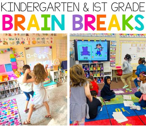 Brain Breaks for Kindergarteners and First Graders - Polka Dots Please Brain Breaks Elementary, Brain Break Activities, Classroom Expectations, Student Behavior, Movement Activities, Activities For Preschoolers, Smart Board, Brain Breaks, Physical Wellness