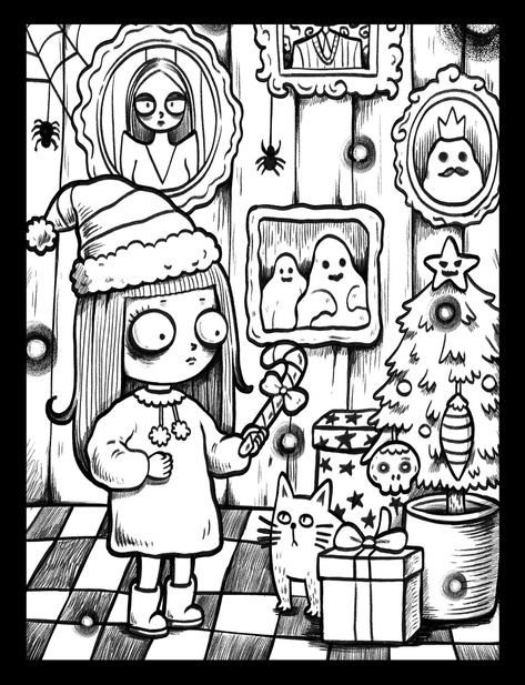 Coco Wyo, Coloring Anime, Old Cartoon Shows, Coloring Book Download, Adult Coloring Books Printables, Gardens Coloring Book, Coloring Pages Inspirational, Creepy Christmas, Detailed Coloring Pages