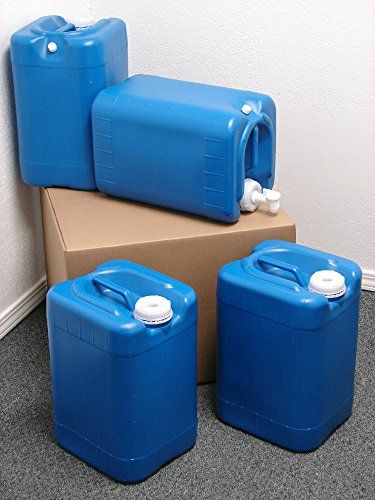 6 Gallon Oversized Samson Stackers Blue 4 Pack 24 Gallons Emergency Water Storage Kit  New  Boxed Includes 1 Spigot and Cap Wrench >>> Be sure to check out this awesome product.(This is an Amazon affiliate link and I receive a commission for the sales) Water Storage Containers, Emergency Water, Survival Gardening, Water Containers, Plastic Items, Shipping Boxes, Water Storage, Water Filtration, Camping And Hiking