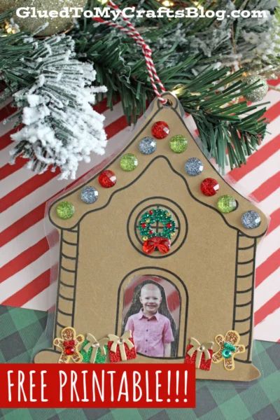 Diy Gingerbread Ornaments For Kids, Gingerbread Ornament Craft, Christmas Gifts To Parents From Students, Gingerbread Ornaments For Kids, Gingerbread Crafts Preschool, Gingerbread Ornaments Diy, Ornament Craft Ideas, Gingerbread Christmas Ornaments, Preschool Gingerbread