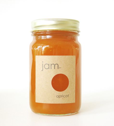 Label design #packaging #jar #jam #label Jam Jar Labels, Jam Packaging, Jam Label, Jar Of Jam, Honey Packaging, Jar Packaging, Jar Design, Apricot Jam, Thai Curry