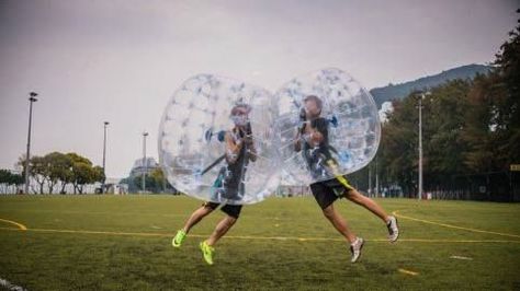 bubble soccer Zorbing Ball, Human Foosball, Bubble Soccer, Bubble Ball, Bouncy House, Events Planning, Foosball, Bbc Sport, Giant Inflatable