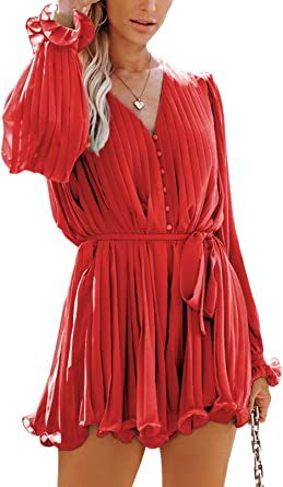 Pleated Jumpsuit, Boho Jumpsuit, Ruffle Romper, Maxi Dress Formal, Daily Dress, Formal Evening Dresses, Ruffle Skirt, Mini Dress Party, Elegant Woman