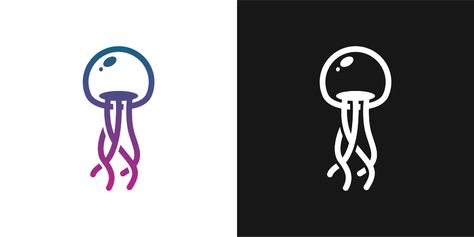 Jellyfish Logo | Behance Jellyfish Logo, Medusa Animal, Nate Williams, Cs Logo, Jellyfish Jewelry, Ghost Logo, Neat Gift Ideas, App Interface Design, Design 101