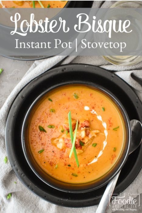 Lobster Bisque Recipe, Lobster Bisque Soup, Bisque Recipe, Fall Recipes Healthy, Lobster Bisque, Points Recipes, Instant Pot Soup, The Fix, Cooking With Olive Oil