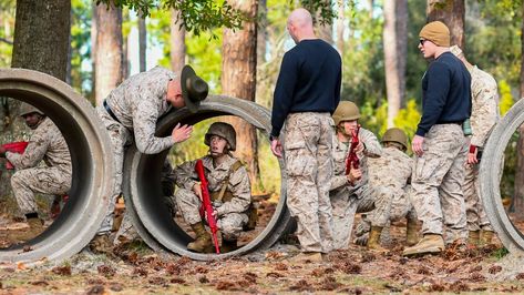 12-year-old was granted any wish. He chose to train with Marines at Parris Island | Hilton Head Island Packet Trent Williams, Drill Instructor, Parris Island, Black Helmet, Exotic Beaches, Port Royal, Military Training, Hilton Head Island, Make A Person