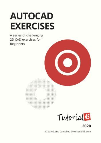 AutoCAD Exercises (free eBook) - Tutorial45 Autocad Exercises, Autocad Free, Building Design Plan, Autocad Tutorial, Exam Study Tips, Exercises For Beginners, Plan Book, Exam Study, Drawing For Beginners