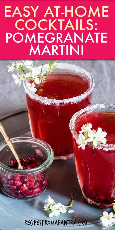 Pomegranate Cocktail Recipes, Pomegranate Cocktail, Pomegranate Drinks, Pomegranate Cocktails, Pomegranate Martini, Camping Drinks, Pomegranate Recipes, Camp Food, Mocktail Recipes