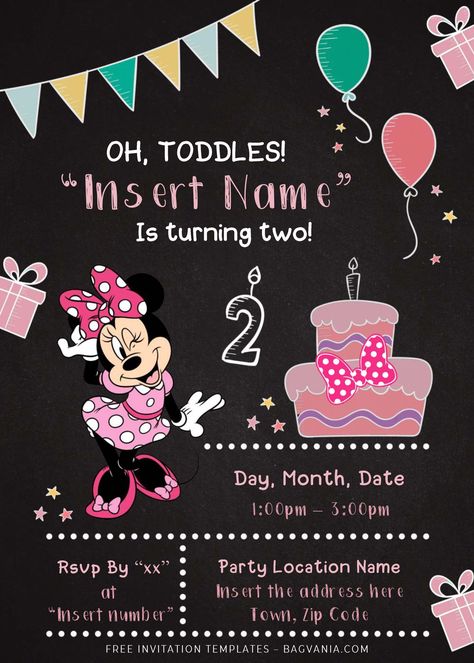 Get Free Minnie Mouse Chalkboard Birthday Invitation Templates For Word #free #freeinvitation2019 #birthday #disney #invitations #invitationtemplates Minnie Birthday Invitations, Chalkboard Template, Minnie Mouse Birthday Invitations, Chalkboard Baby, Chalkboard Birthday, Minnie Mouse Birthday Cakes, Minnie Mouse Invitations, Minnie Mouse Images, Chalkboard Invitation