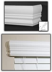 Faux Wood Blinds Valance for Horizontal and Venetian Blinds (Hidden Valance Clips Included). Inside or Outside Mount - Custom Made to Your Size (Color: White) - Royal Crown Cornice Wooden Valance, Wood Valance, Vertical Window Blinds, Horizontal Blinds, Faux Wood Blinds, Wood Blinds, Venetian Blinds, Window Trim, Crown Royal