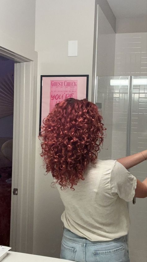 Winter Hair Color Curly, Bright Red Hair Curly, Deep Red Curly Hair, Curly Peekaboo Hair, Maroon Curly Hair, Red Curly Hair Dyed, Cherry Red Hair Curly, Cherry Red Curly Hair, Short Red Curly Hair