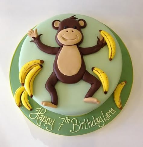 Monkey Cakes, Birthday Cake Photos, Monkey Birthday Cakes, Zoo Cake, Monkey Birthday Parties, Animal Birthday Cakes, Monkey Cake, Jungle Cake, Safari Cakes