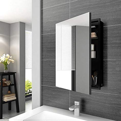 Bath Mirror Ideas, Big Bathroom Mirror, Closet To Bathroom, Bathroom Mirror And Lighting Ideas, Modern Bathroom Mirror Ideas, Bathroom Mirror And Lighting, Room In Room, Small En Suite, Nautical Bathroom Ideas