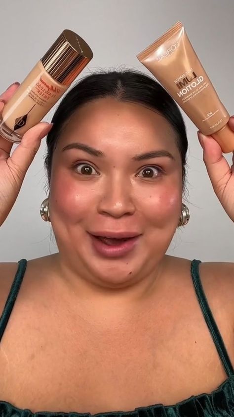 glamzilla on Instagram: 🔥🔥🔥WE DUPED IT!!! 🔥🔥🔥 @charlottetilbury Hollywood Flawless Filter in 2 and the @lorealparis True Match Lumi Glotion in Light Glow Mco Beauty Flawless Glow, Lumi Glotion Makeup Routine, Lumi Glotion Before After, Loreal Glowtion, Loreal Lumi Glotion, True Match Lumi Glotion, Lumi Glotion, Hollywood Flawless Filter, Flawless Filter