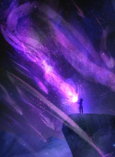 OP: catch a falling star Magic Aesthetic, Magic Powers, Galaxy Art, Fantasy Aesthetic, Magic Art, Purple Aesthetic, World Of Warcraft, Dark Fantasy Art, Fantasy World