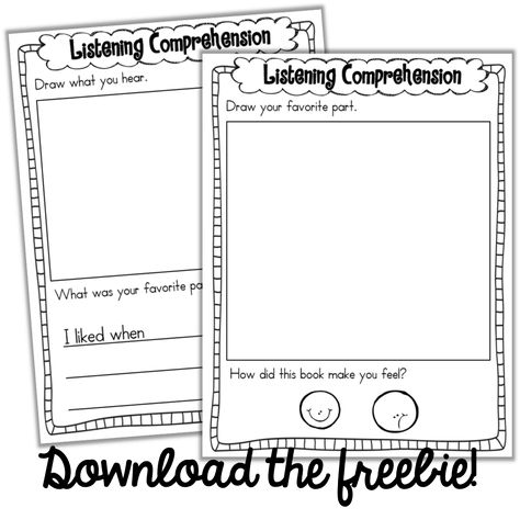 Recap of Week 5 and Peek at my Week 6! Listening Center Response Sheet, Kindergarten Reading Response Sheets, Listening Center First Grade, Daily 5 Kindergarten, Daily 5 Reading, Listening Station, Listening Center, Listen To Reading, Reader Response