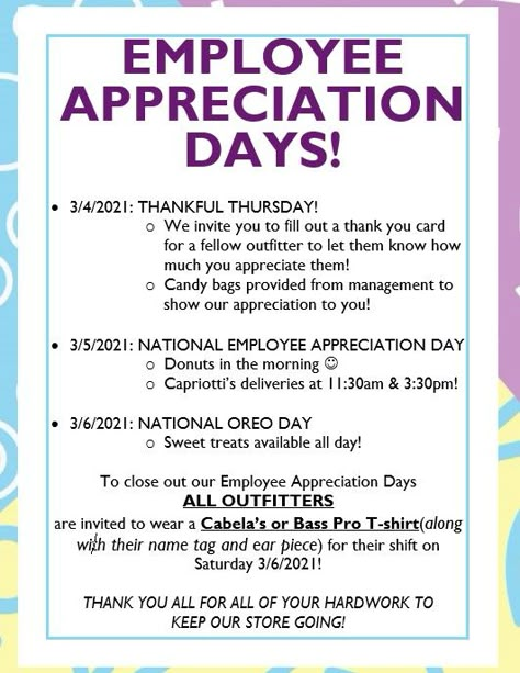 Workplace Theme Days, Team Appreciation Week, Questions To Get To Know Employees, Employee Appreciation Day Gifts, Appreciation Activities Employee, Building Staff Morale, Employee Appreciation Day Ideas Offices, Manager Appreciation Ideas, Employee Appreciation Event Ideas