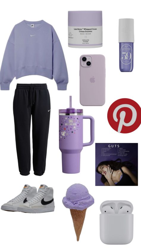 #Preppy #Purple Purple Aesthetic Fashion, Purple Aesthetic Outfit, Cute Outfit Ideas For School, Tumbler Aesthetic, Preppy Purple, Outfit Ideas For School, Purple Outfit, Cute Outfit Ideas, Purple Outfits