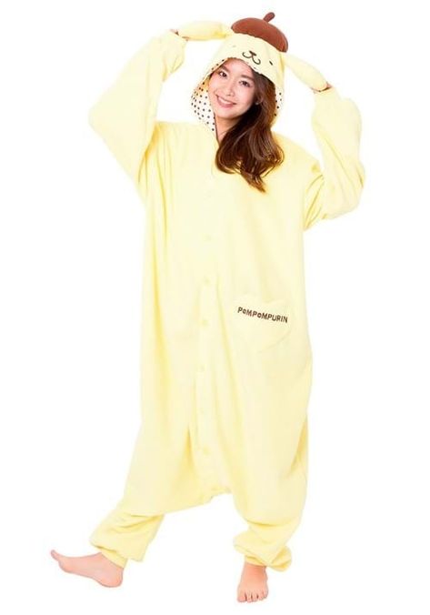 Sanrio Pompompurin Kigurumi Costume for Adults Kawaii Onesie, Sanrio Pompompurin, Onesie Costumes, Halloween Festivities, 2024 Outfits, Bad Decisions, Kid Activities, Cozy Outfit, Dream Clothes