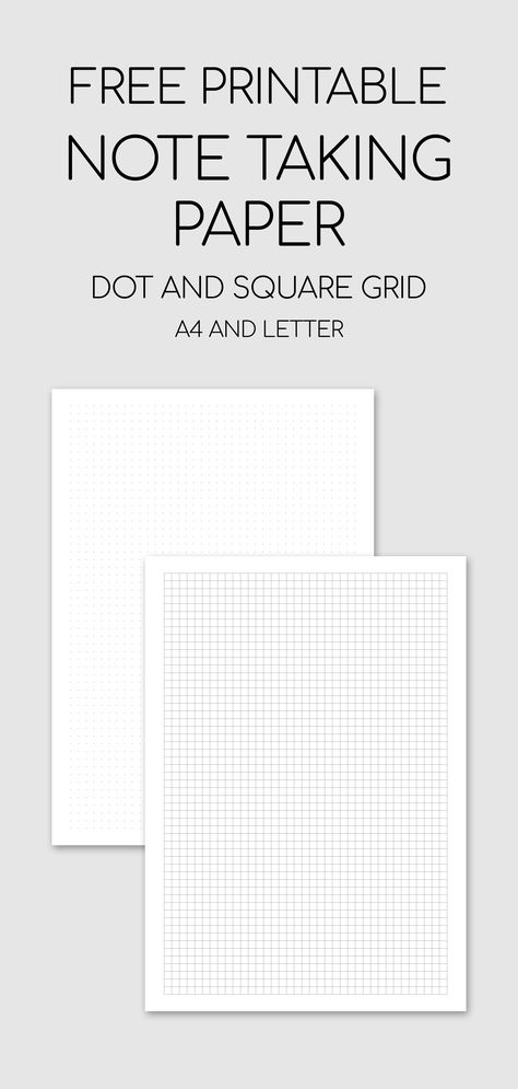 Free Printable Note Taking Paper - Dot And Square Grid #free #printable #notes #notetaking #printables #dot #grid #study #graph #student #school Notebook Grid Paper Template, Goodnotes Squared Paper, Grid Notebook Template, Free Printable Dot Grid Paper, Goodnotes Grid Paper Template, Note Taking Paper Free Printable, Grid Notebook Notes, Notebook Template Printables, Good Notes Free Templates