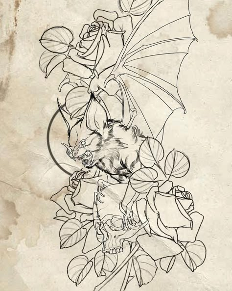 Bats Tattoo Design, Hipster Tattoo, Neo Tattoo, Bat Design, Bat Tattoo, Tattoo Outline Drawing, Clever Tattoos, Witch Tattoo, Bats Halloween