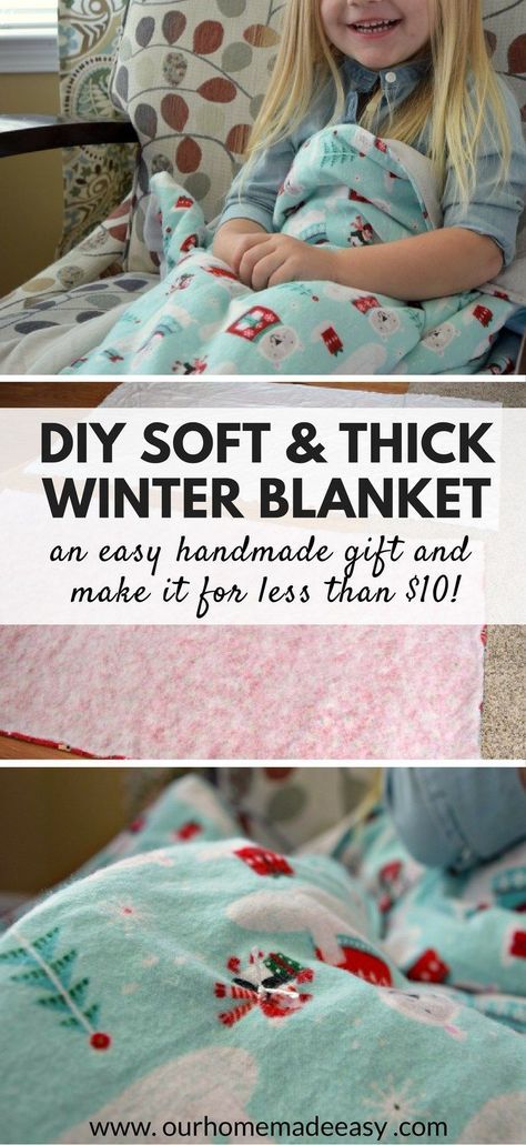 Make this easy warm flannel blanket for kids! It's so soft and you can personalize it easily! Click to see the steps! Cozy Diy, Holiday Hand Towels, Flannel Blankets, Easy Handmade Gifts, Trendy Sewing, Blanket Diy, Decor Pictures, Winter Blankets, Cadeau Diy