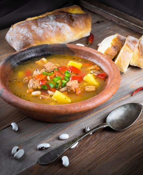 Hungarian Food: 21 Traditional Dishes to Try in Hungary or At Home Tripe Stew, Meat Stock, Pork Bone Soup, Meat Soup, Chicken Paprikash, Bone Soup, Hungarian Food, Hungarian Cuisine, Paprika Sauce