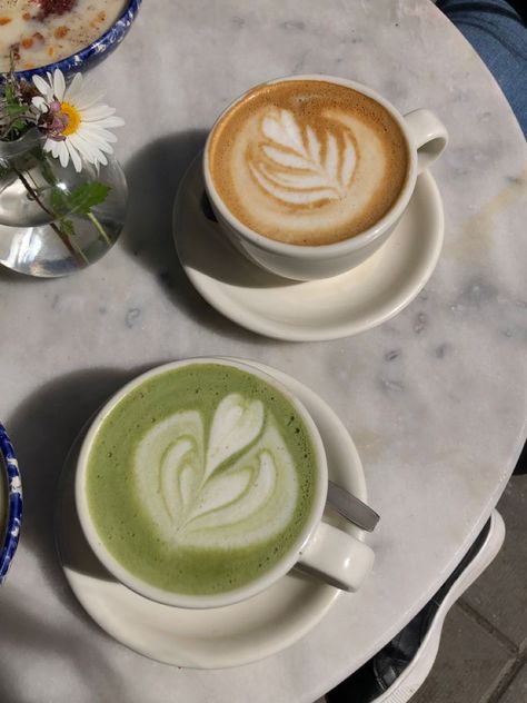 Whether it’s matcha or coffee in the morning, a perfect latte is essential. Coffee Matcha Aesthetic, Notion Board, Drink Matcha, Morning Matcha, Green Marketing, Matcha Aesthetic, Calm Energy, Marketing Aesthetic, English Project