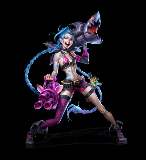 Jinx Character, League Of Legends Music, Morgana League Of Legends, Circus Characters, Arte Nerd, Character Types, Jinx League Of Legends, League Of Legends Characters, Lol League Of Legends