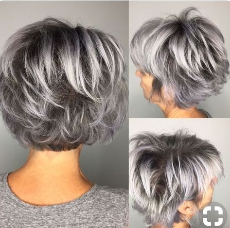 Remy Hair Wigs, Transition To Gray Hair, Short Grey Hair, Gray Hair Highlights, Short Hair Wigs, Mom Hairstyles, Grey Hair Color, Short Hair With Layers, Gray Hair