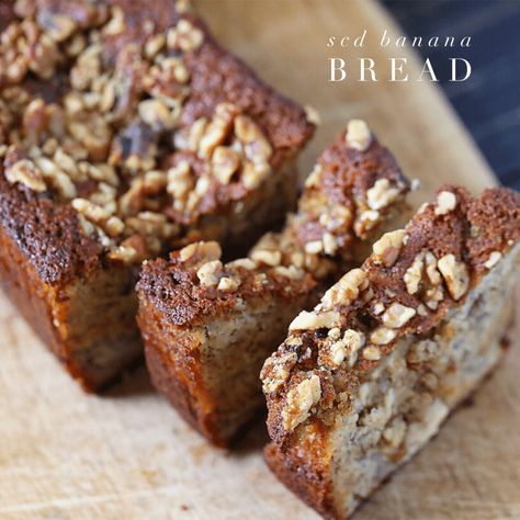 Delicious + Easy SCD, Grain-Free Banana Bread /Muffins Butter Cupcake Recipe, Specific Carbohydrate Diet Recipes, Scd Diet, Grain Free Bread, Paleo Banana Bread, Scd Recipes, Specific Carbohydrate Diet, Paleo Banana, Banana Bread Muffins