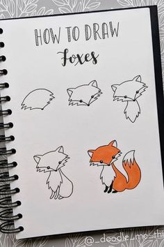 20+ best animal bullet journal DOODLES with step by step tutorials #bujo #bulletjournal #bujodoodle #doodles Doodle Art For Beginners, Arte Doodle, Fox Drawing, Easy Doodle, Doodle Art Journals, Bullet Journal Ideas, Animal Doodles, Easy Doodle Art, Bullet Journal Writing