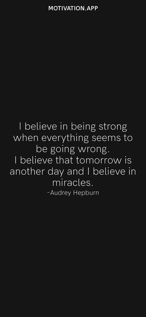 Miracles Quotes, I Believe In Miracles, Tomorrow Quotes, Miracle Quotes, Motivation App, Tomorrow Is Another Day, Believe In Miracles, Facebook Posts, Another Day