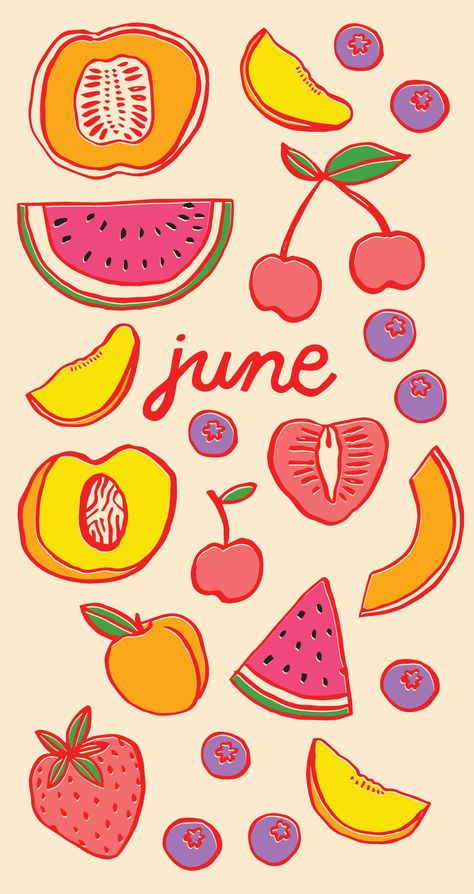 Summer Time Wallpaper Iphone, Summer Abstract Wallpaper, Summer Fruits Illustration, June Asthetic Wallpers, Summer Holiday Illustration, June Ipad Wallpaper, Cute Summer Wallpapers Laptop, June Background Wallpaper, June Wallpaper Iphone